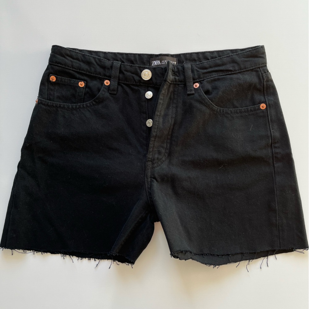 Black High Waisted Zara Black Jean shorts